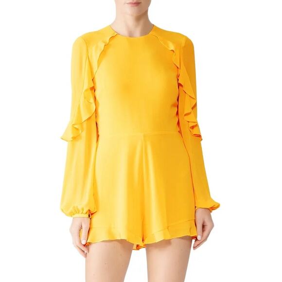 Jay Godfrey Yellow Georgette Oconnor Romper 2 - Picture 1 of 12